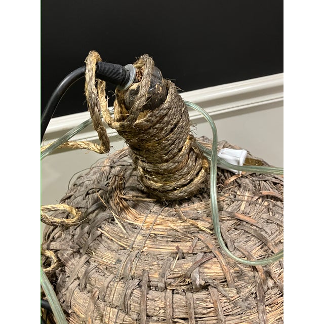 1940s 1940s Pyrenees Woven Basket Pendant For Sale - Image 5 of 8