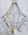 Metal Vintage French Brass Chandelier With Hand Cut Rock Crystals For Sale - Image 7 of 10