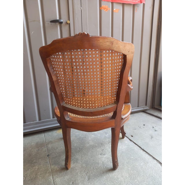 Vintage Baroque Style Armchair in Hand-Woven Vienna Straw, 1950s, in Flawless conditions. Designed 1950 to 1959