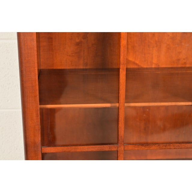 Stickley Brothers Antique Art Deco Maple Breakfront Bookcase Cabinet, Circa 1920s For Sale - Image 9 of 15