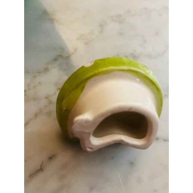 Vintage Trompe De L’ Oeil Ceramic Watermelon Shaped Tea Pot For Sale - Image 12 of 13