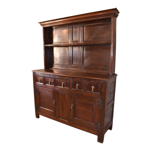 17th Century English Jacobean Plate Hutch Chairish