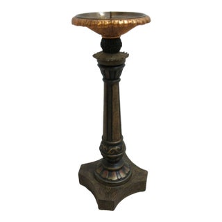 John Richard French Regency Pedestal Paint Decorated Candle Stand Holder For Sale