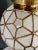 Art Deco Style Globe White Milk Glass & Brass Pendant Chandelier Lantern For Sale In New York - Image 6 of 15