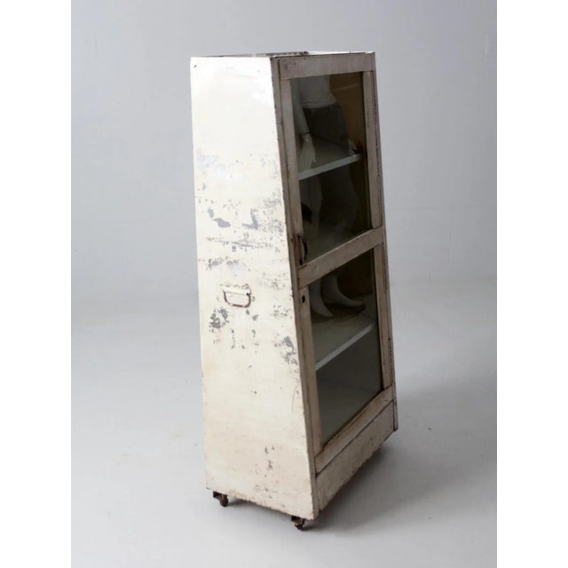 Metal Vintage Medical Cabinet For Sale - Image 7 of 10