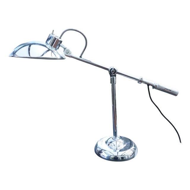 Mid-Century Modern Chrome Adjustable Desk Lamp by Yasuaki Sasamoto for Dulton Co., Japan, 1970s For Sale