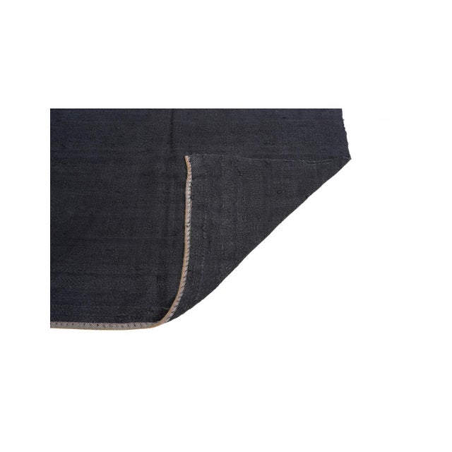 1960s Dark Gray Vintage Hemp Kilim Rug - 4`4″ X 8`9″ For Sale - Image 5 of 6