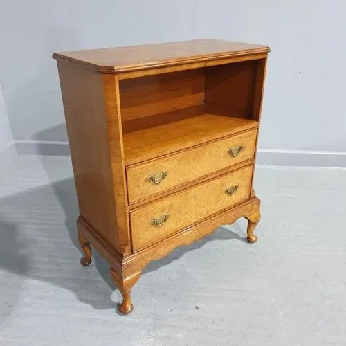 Vintage Burr Walnut Bookcase, 1920s For Sale - Image 3 of 11