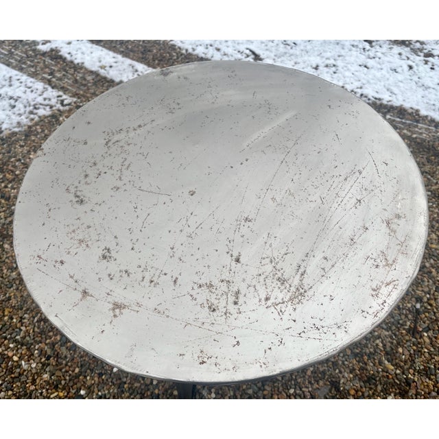 Industrial Steel Table With Hand Crank Wheel Steampunk Adjustable For Sale - Image 4 of 9