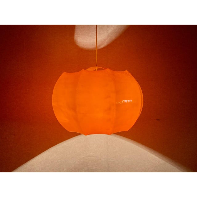 Hanging Lamp in Orange Plastic with a Marble Effect from Ilka-Plast, 1970s For Sale - Image 14 of 18