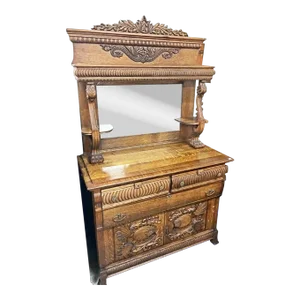 Late 19th Century Oak Buffet Sideboard Server