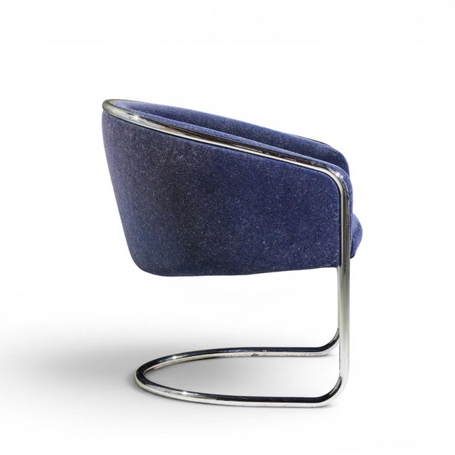 Anton Lorenz for Thonet Mid Century Chrome Tub Chairs - Pair For Sale - Image 11 of 12