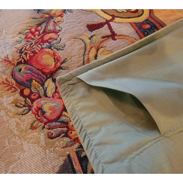 Textile Vintage French Tapestry Wall Hanging For Sale - Image 7 of 7