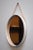 1960s Swedish Modern White Bentwood Mirror With Leather Hanging Strap by Glas Mäster For Sale - Image 5 of 12