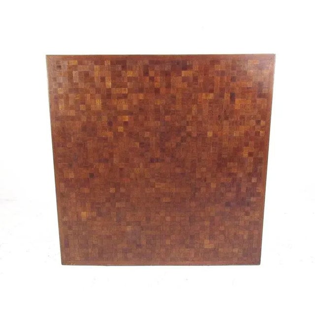 Midcentury Parquet Coffee Table in the Style of Milo Baughman Chairish