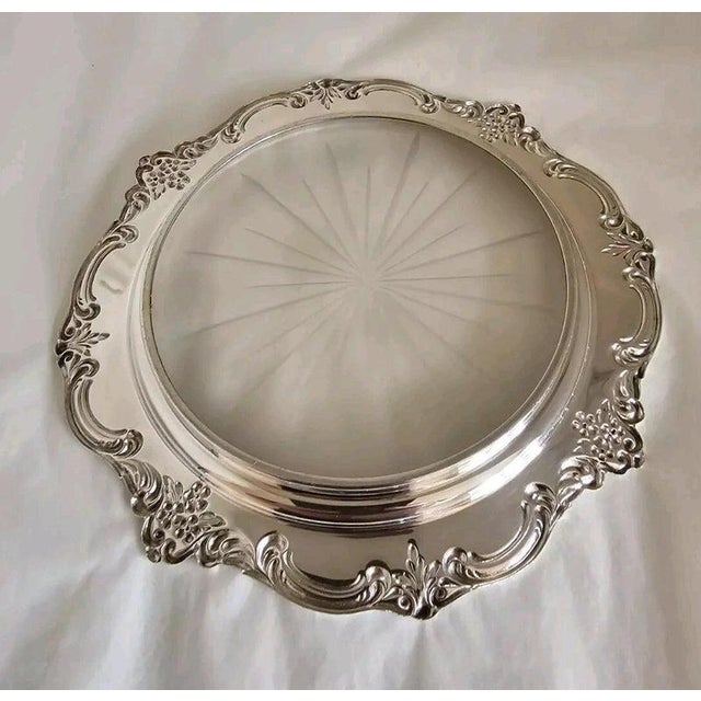 Vintage Sterling Silver and Cut Glass Bon Bon Dish For Sale - Image 4 of 18