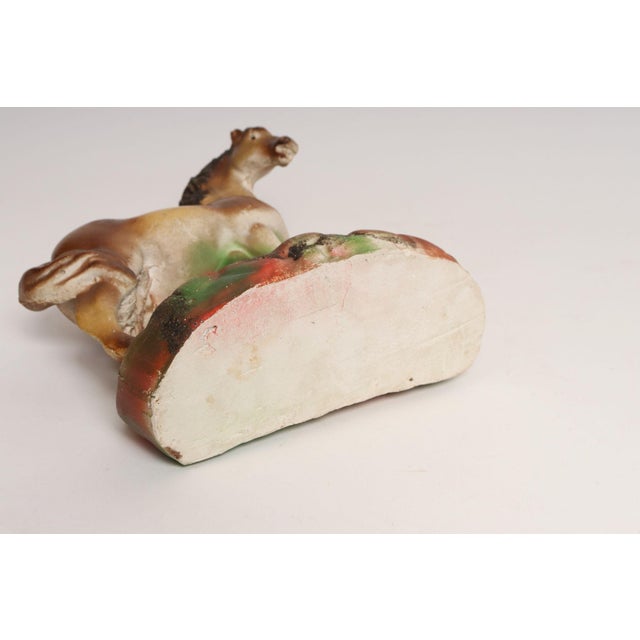 1950s Vintage Painted Chalkware Horse Sculpture / Figurine For Sale - Image 5 of 18
