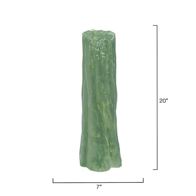 Contemporary Jamie Young Sequoia Green Glass Decorative Vase, Large For Sale - Image 3 of 8