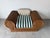 1970s 1970s Vintage Coastal Organic - Rattan Armchair With Rolled Arms & Striped Cushions For Sale - Image 5 of 15