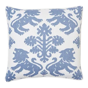Schumacher Regalia 18" Pillow in Blue