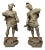 Pair of Highly Detailed Cast Antique Military Figures With Gilt Accents For Sale