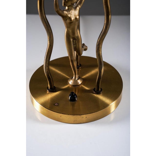 Swedish Art Deco Table Lamp in Brass, 1940s For Sale - Image 6 of 9