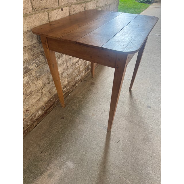 Vintage Wooden Side Table With Drawer For Sale In New York - Image 6 of 16