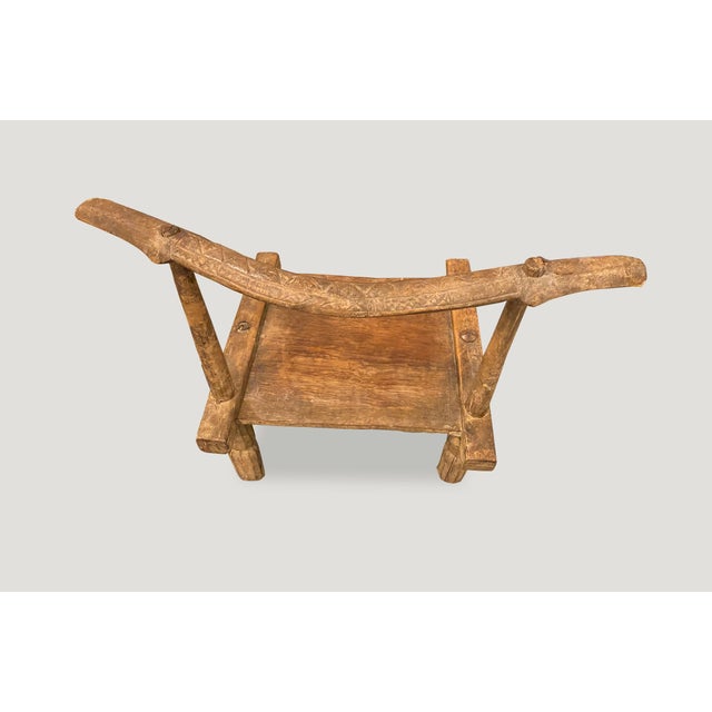 19th Century African Wooden Chair or Side Table, Ivory Coast For Sale - Image 10 of 18