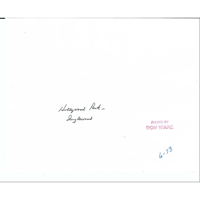 1973 black and white equestrian photo by Los Angeles, California photographer Don Coleman Ware (1921-2006) of Hollywood...