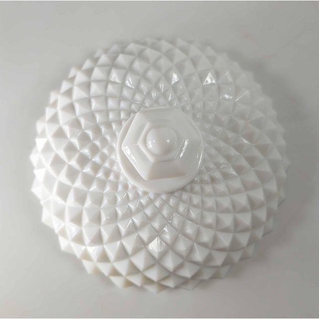 White 20th Century Sculptural White Milk Glass Covered Compote by Westmoreland For Sale - Image 8 of 15