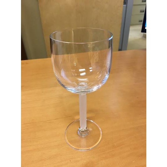 Vintage Mikasa 8" Horizon Crystal Wine Glasses With Frosted Stems Set