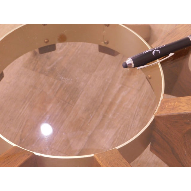 Broyhill Brasilia Mid Century Modern Walnut Cathedral Coffee Table | Chairish