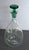 1960s 1968 Vintage Blenko #49 Clear Crackle Pinched Decanter W/ Green Stopper MCM 11.5" For Sale - Image 5 of 10