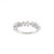 Early 21st Century 14k White Gold 1.52ctw Staggered Mixed Multi Shape Diamond Eternity Band Ring, Size 6.5 For Sale - Image 5 of 8