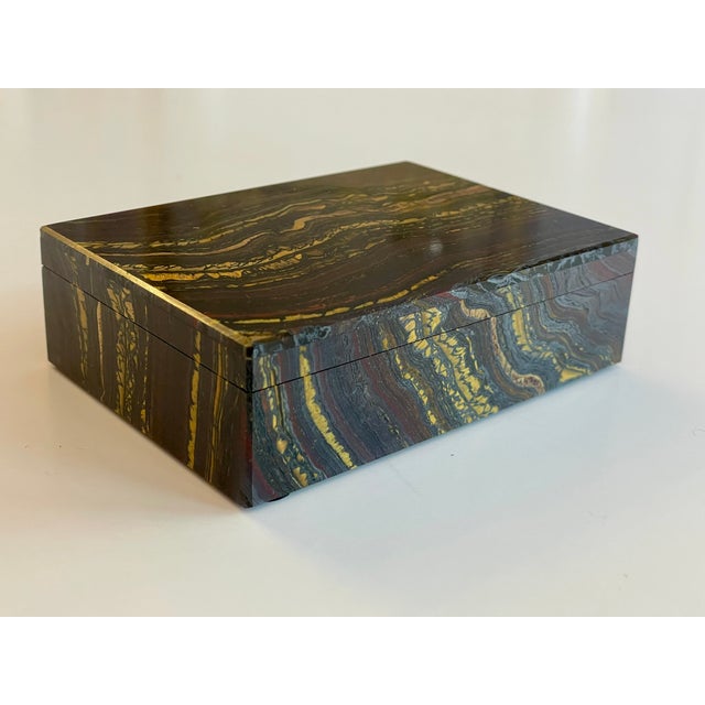 Handcrafted Box in Tiger Iron, Italy, 1950s For Sale - Image 15 of 15