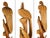 Wood Mid 20th Century Tall Heavy Solid Wood Carved Group of Parrots Birds Sitting on Tree Floor Sculpture For Sale - Image 7 of 11