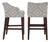 Pair of Lee Industries 5206-52 Upholstered Bar Stools With Diamond Pattern Performance Fabric For Sale