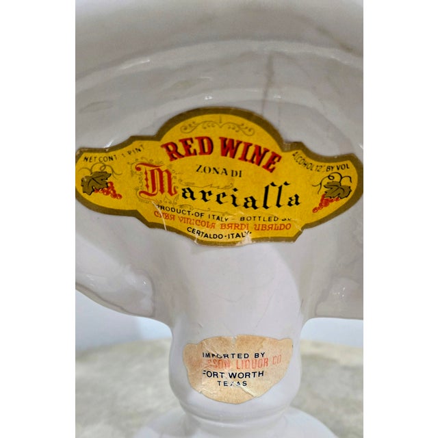 Ceramic Italian Casa Cameri Marcialla Red Wine Lady Bust Decanter – Fort Worth Import For Sale - Image 7 of 9