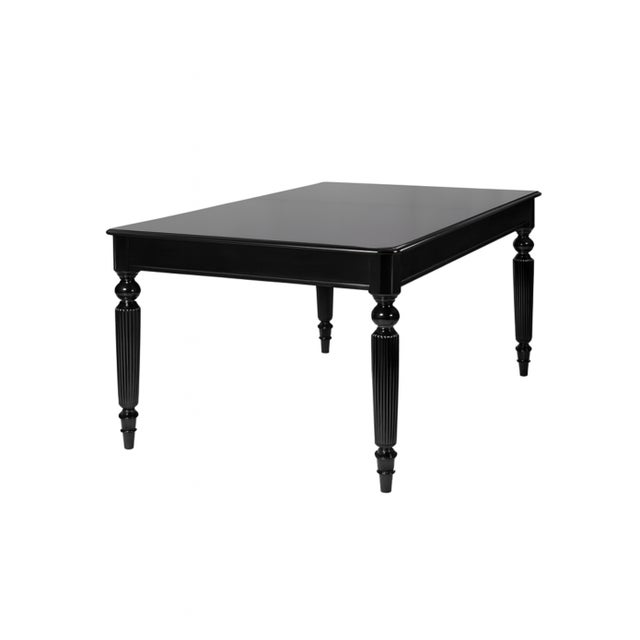 Black Black Lacquer Walnut Dining Table For Sale - Image 8 of 8