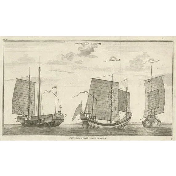Mid 18th Century Chinese Vessels, 1765, Paper For Sale - Image 5 of 5