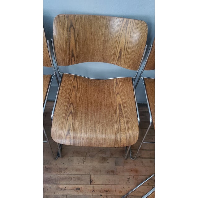 1970s David Rowland 40/40 Birch Stacking Chair Lot For Sale - Image 11 of 12