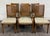 This is a gorgeous set of six vintage dining chairs by Ranck Furniture, crafted in solid cherry with elegant Regency...