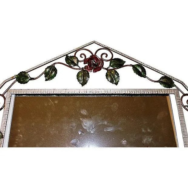 Art Deco 1920s French Iron Art-Deco Mirror For Sale - Image 3 of 7