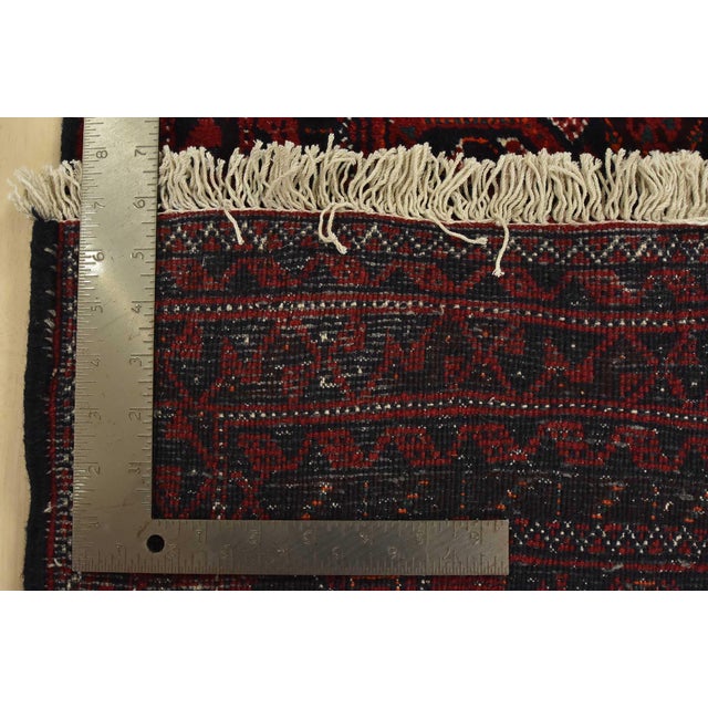 Baloch Runner 1’10” X 9’5” Blue Wool Vintage Tribal Hand-Knotted Rug For Sale - Image 12 of 12