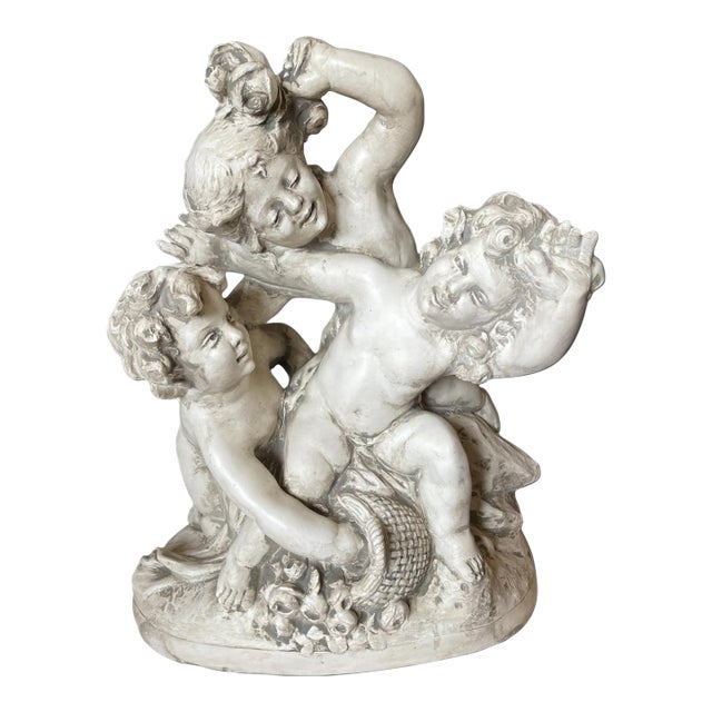 Early 20th Century Raphael Charles Peyre (1872-1949) Figural Sculpture Titled 'Bataille De Fleurs' For Sale