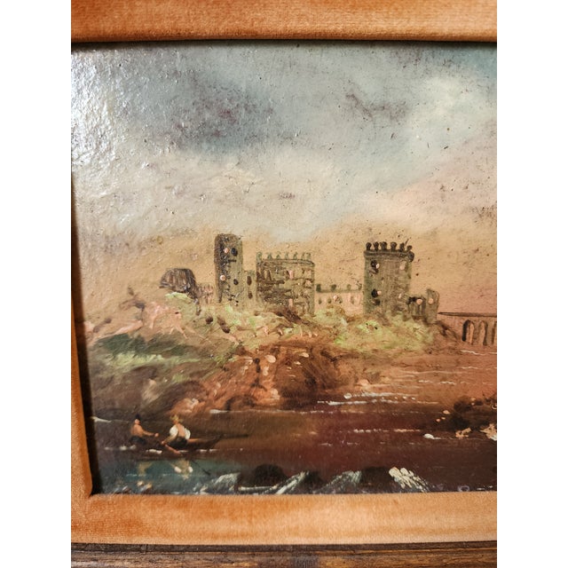 Antique Rustic Pastoral Oil Paintings - A Pair For Sale - Image 9 of 14