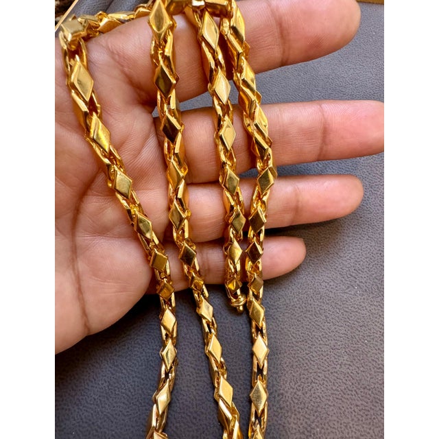 45 Gm Pure 22 Karat Yellow Gold Handmade Chain 23 Inch For Sale - Image 4 of 8