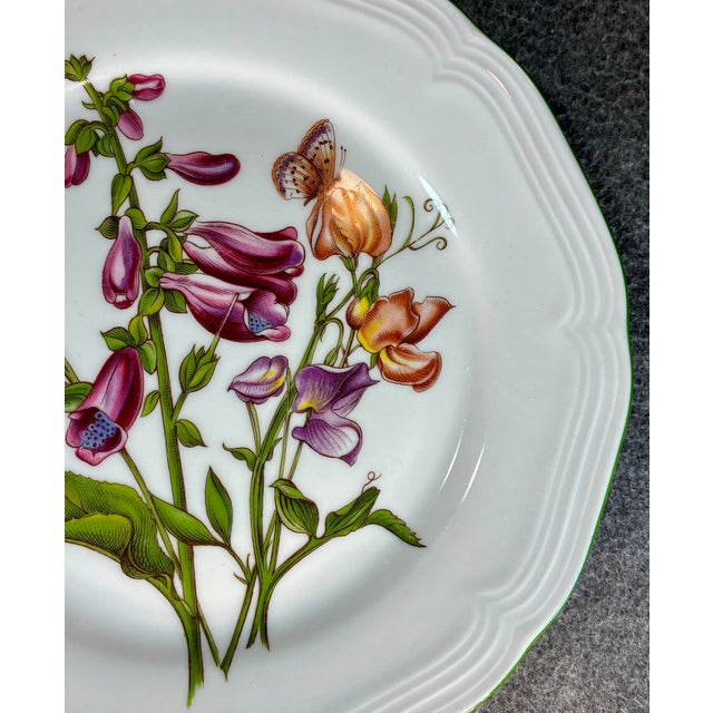 Late 20th Century 2pc-Bareuther Waldsassen (Bavaria) Botanical Porcelain Plate For Sale - Image 4 of 8