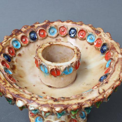 Vintage French Ceramic Candleholder by La Roue, 1960s For Sale - Image 6 of 15