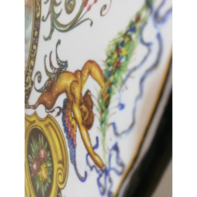 1950s Hand-Painted Display Plate from Riccardo Gatti, Italy, 1950s For Sale - Image 5 of 9
